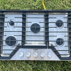 Whirlpool 30" 5-Burner Gas Cooktop – Stainless Steel – Great Condition