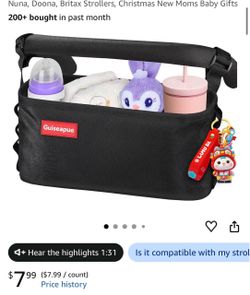 Guiseapue Stroller Caddy Organizer - Black Basic