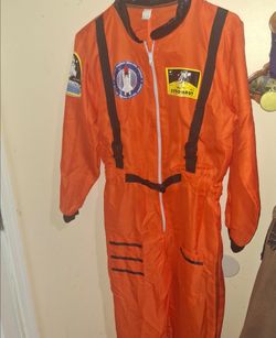 Orange Astronaut Costume Jumpsuit