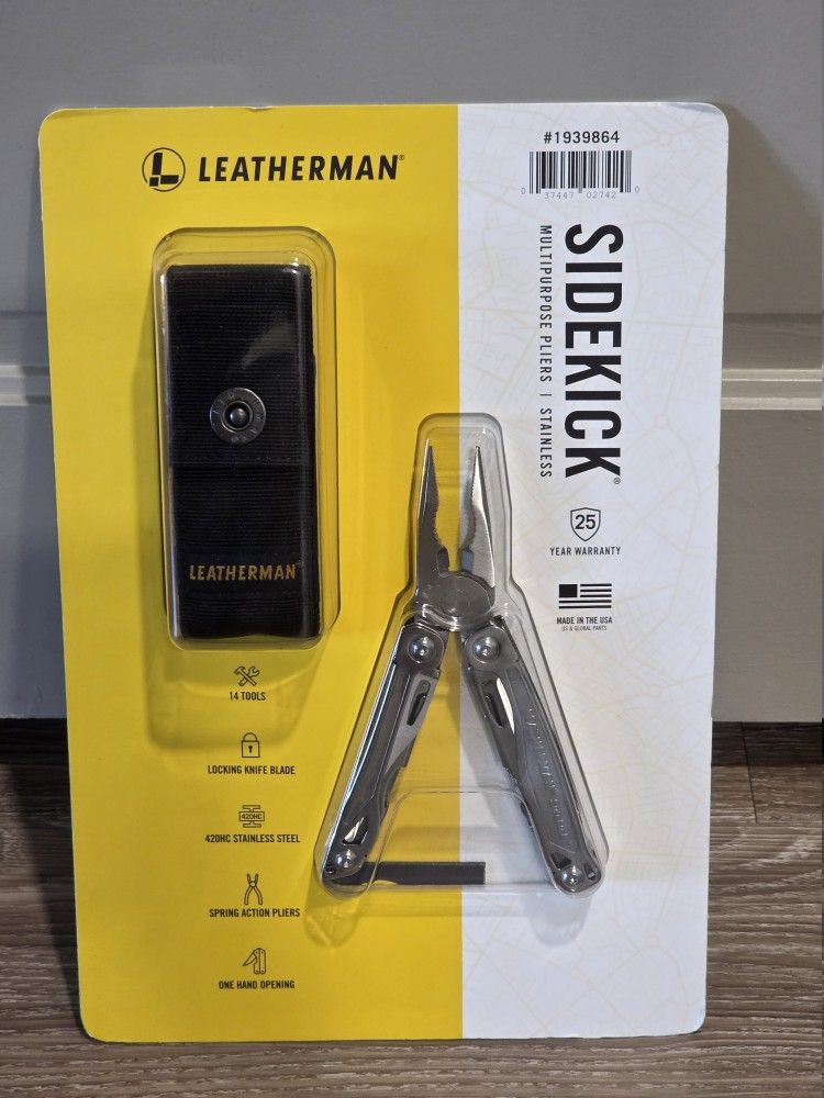 New Leatherman Sidekick Multitool With Sheath