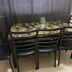 Nice  Ashley Table Set Six Chairs Table Has Small Paint Chip .$25 Delivery 