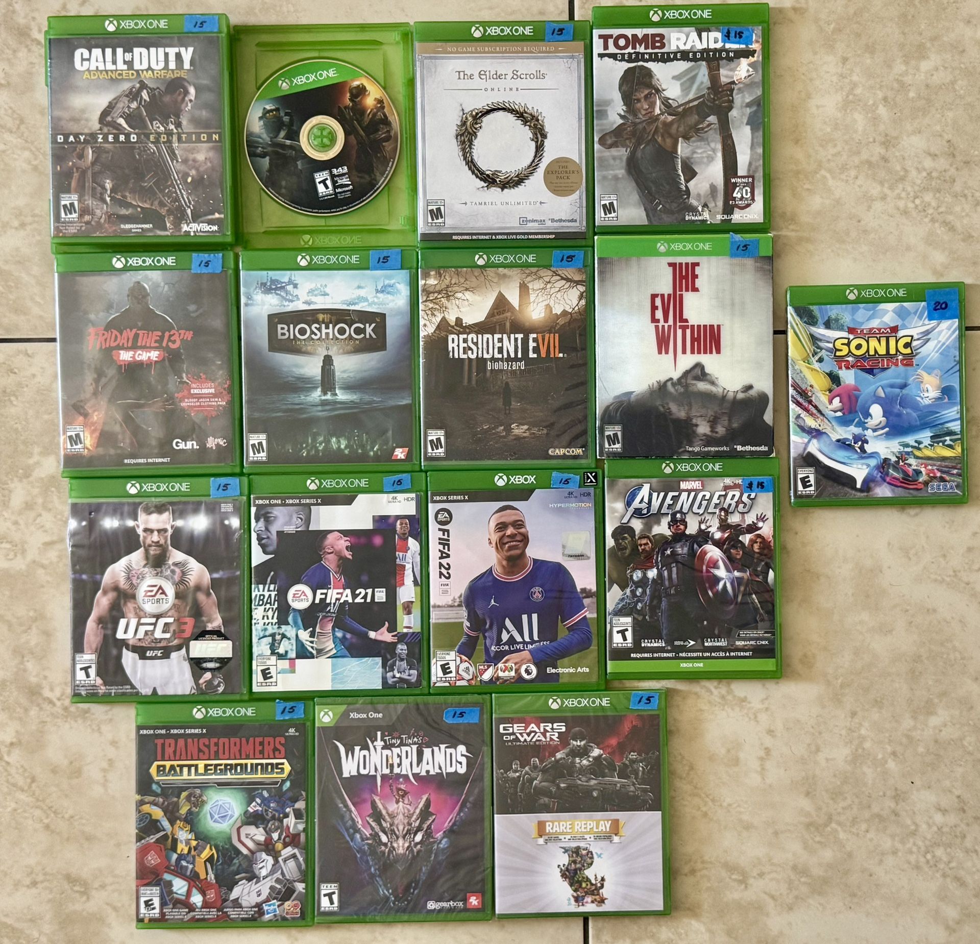 Xbox One Games — $20–$15