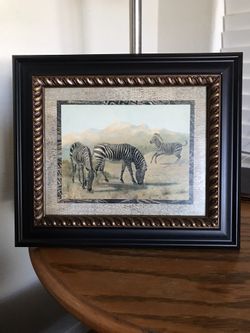 Zebra and Elephant Wall Prints $8 each