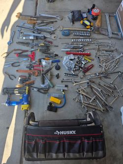 Tool lot ratchets sockets Wrenches air tools pliers