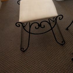 Vanity Stool / Foot Stool "Sturdy" raw Iron" $15 Pickup Today