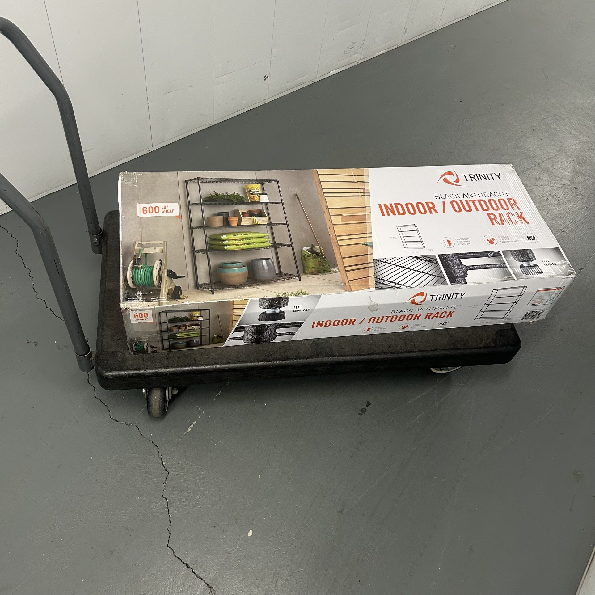 Black Anthracite 5-Tier Steel Wire Shelving Unit 48 in. W x 72 in. H x 18 in. NEW