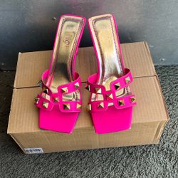 Women’s Studded Heels Sandals , Rouge Helium Brand, $20