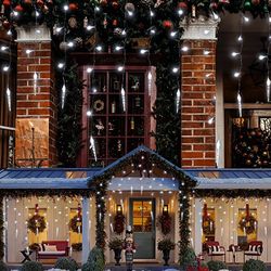 34 ft 366 LED Christmas Decorations 10 Modes 70 Drops Outdoor Christmas Decorations Icicle Lights with Timer Christmas Lights Waterproof Lights for Ou