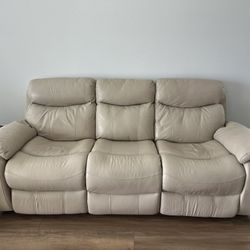 Leather Recliner Sofa And Chair Set