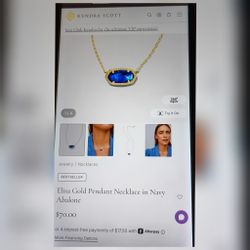 Kendra Scott Blue emerald Real Gold (New)
