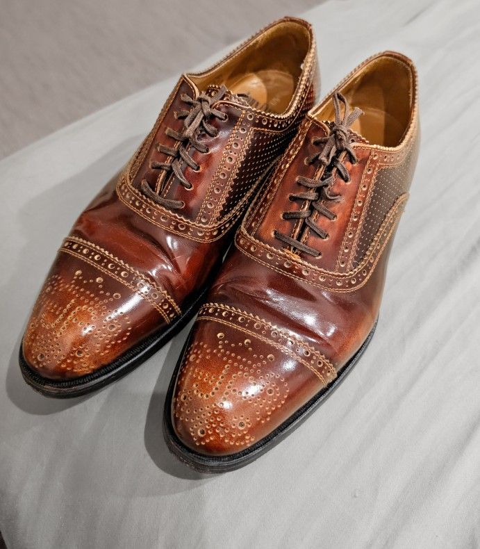 John Fluevog Men\'s Sz 8 US The Gateways Brandenburg Oxford brogue shoes brown John Fluevog THE GATEWAY BRANDENBURG oxfords main image 2
