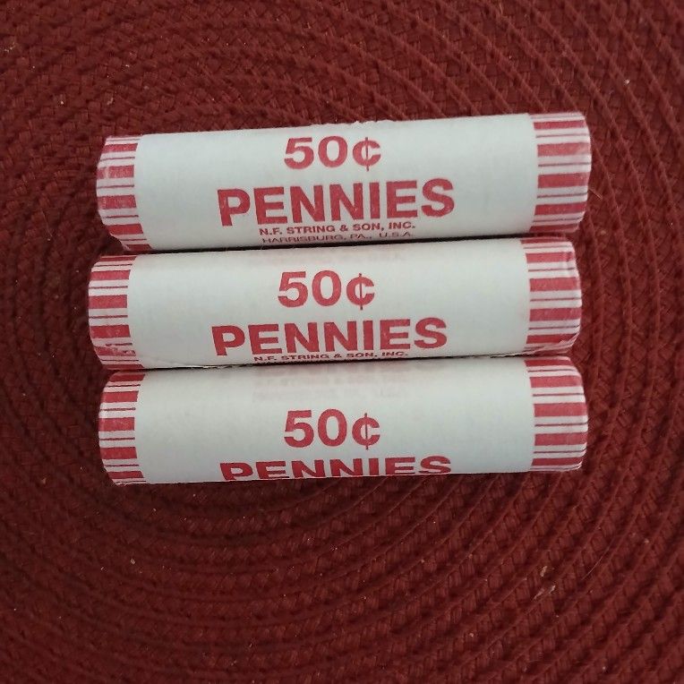 VHTF 2025P BU BANK ROLLED PENNIES