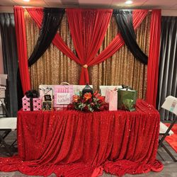 Wedding Quinceañera Table Backdrop Draping 