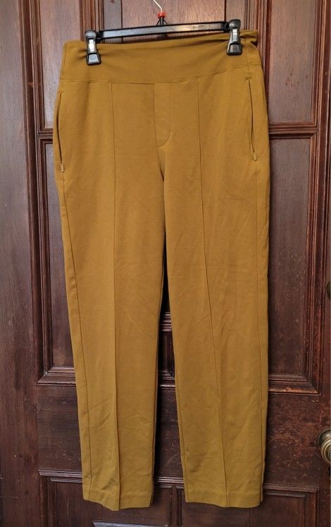 ATHLETA Eastbound Straight Pant #988039 Brass Yellow SIZE 8-Like New.