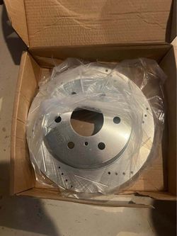 VEVOR Rear Drilled & Slotted Brake Rotors – Silverado Sierra Tahoe Yukon Escalade – New