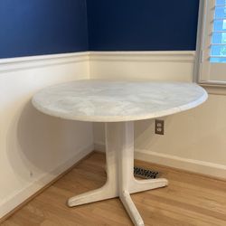 Drop Leaf Wooden Round Table