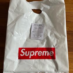 supreme white plastic shopping bag