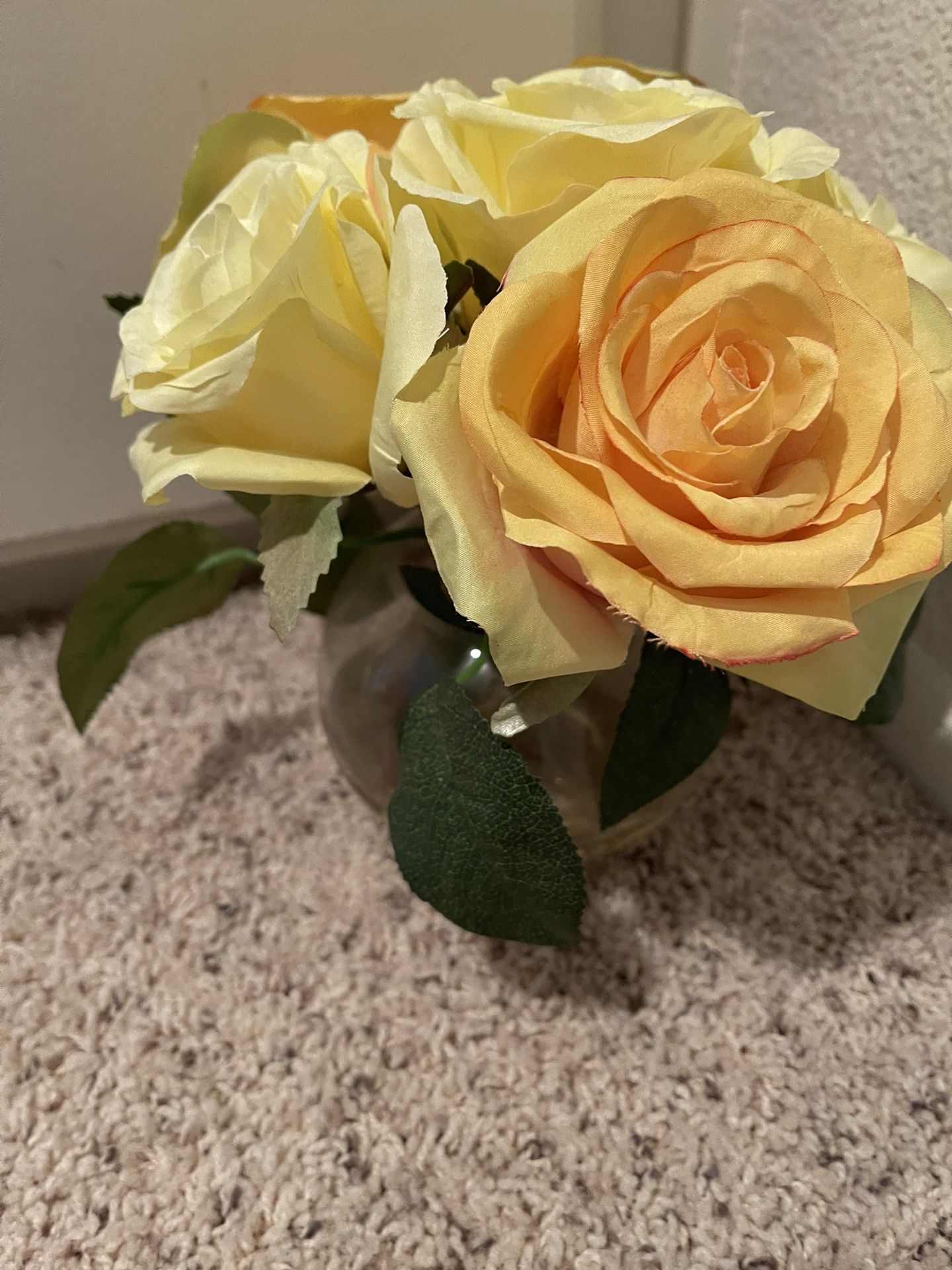 Artificial Yellow flowers In Vase
