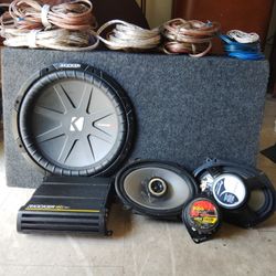 KICKER BOX COMP R/ WOOFER SPEAKERS TWEETER AND APP