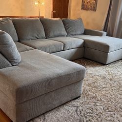 Gray Sectional Chaise Sofa