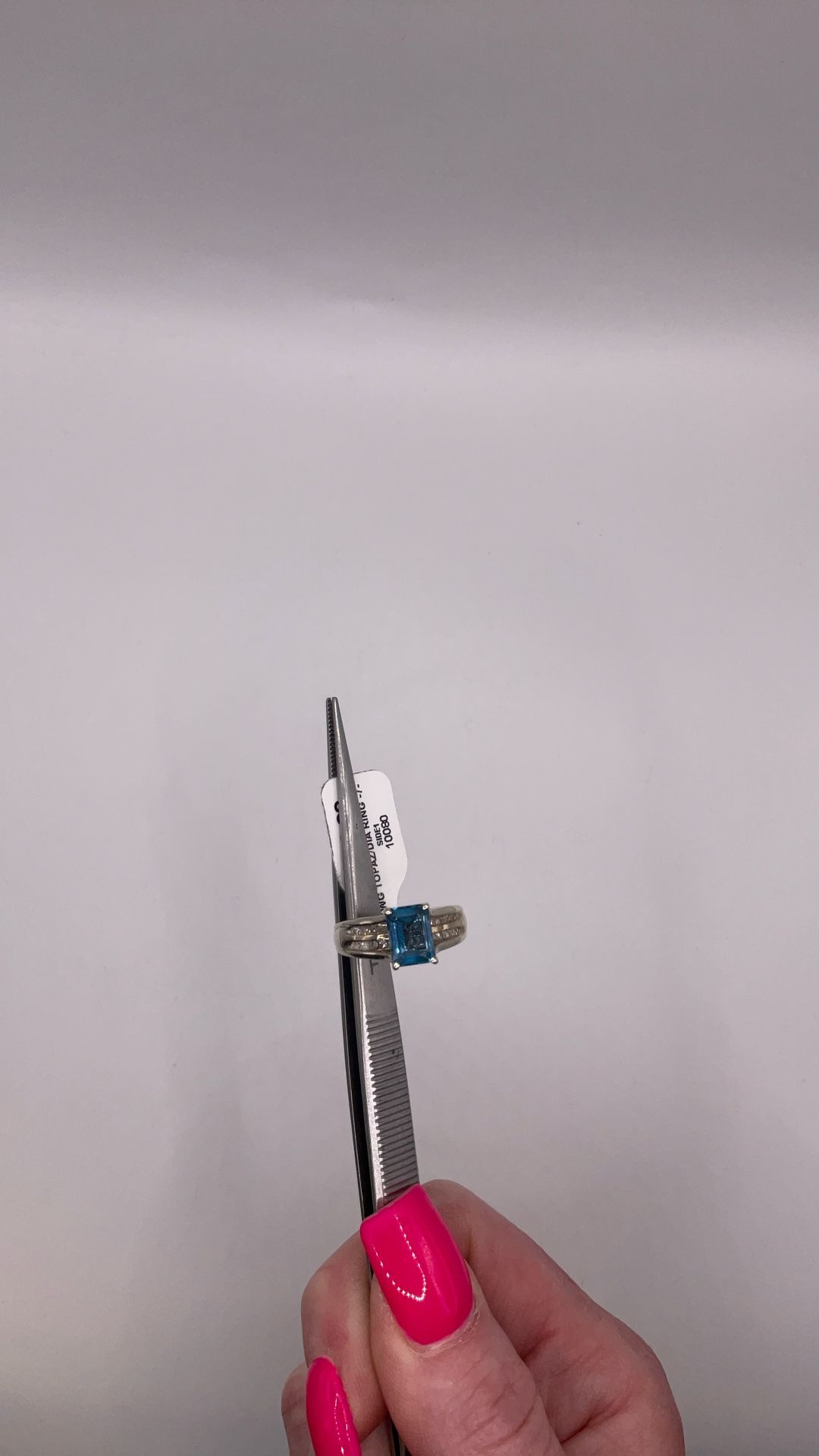 10kwg Topaz/diam Ring