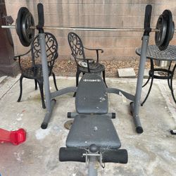 Workout Bench With Weights - Standard Size 