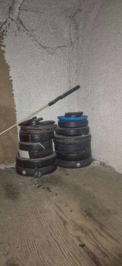 Weights for working out bar not included