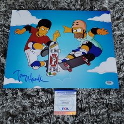Tony Hawk Signed The Simpsons 11x14 Photo Autograph Skateboarding PSA COA