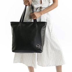 Fawn Design Brand New Black Vegan Leather Tote Diaper Bag