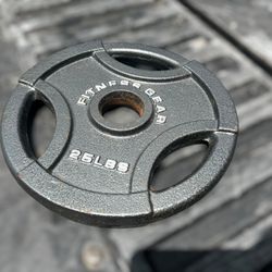 (1) 25lb Fitness Gear 2” Olympic Barbell Plate! 