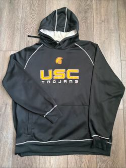 USC Trojans Sweatshirt 2XL Pullover Hoodie Black Authentic Apparel Under EUC