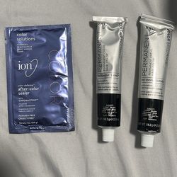 Ion permanent hair dye - dark brown