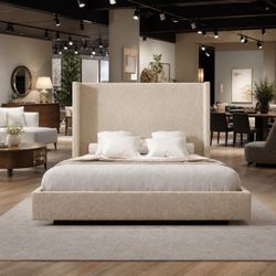 Bed Frame Beige New