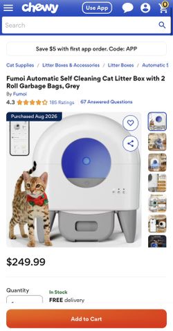 Brand New Automatic Self-Cleaning Cat Litter Box – WiFi App Control