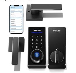 Philips Smart Lock with Handles, Keyless Entry Front Door Lock Set, Smart Keypad Deadbolt with Handle,