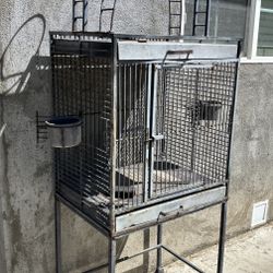 Metal Bird Cage With Perch