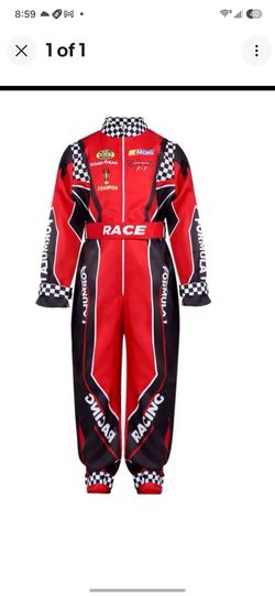 Kids Formula 1 Racing Costume Jumpsuit size:140