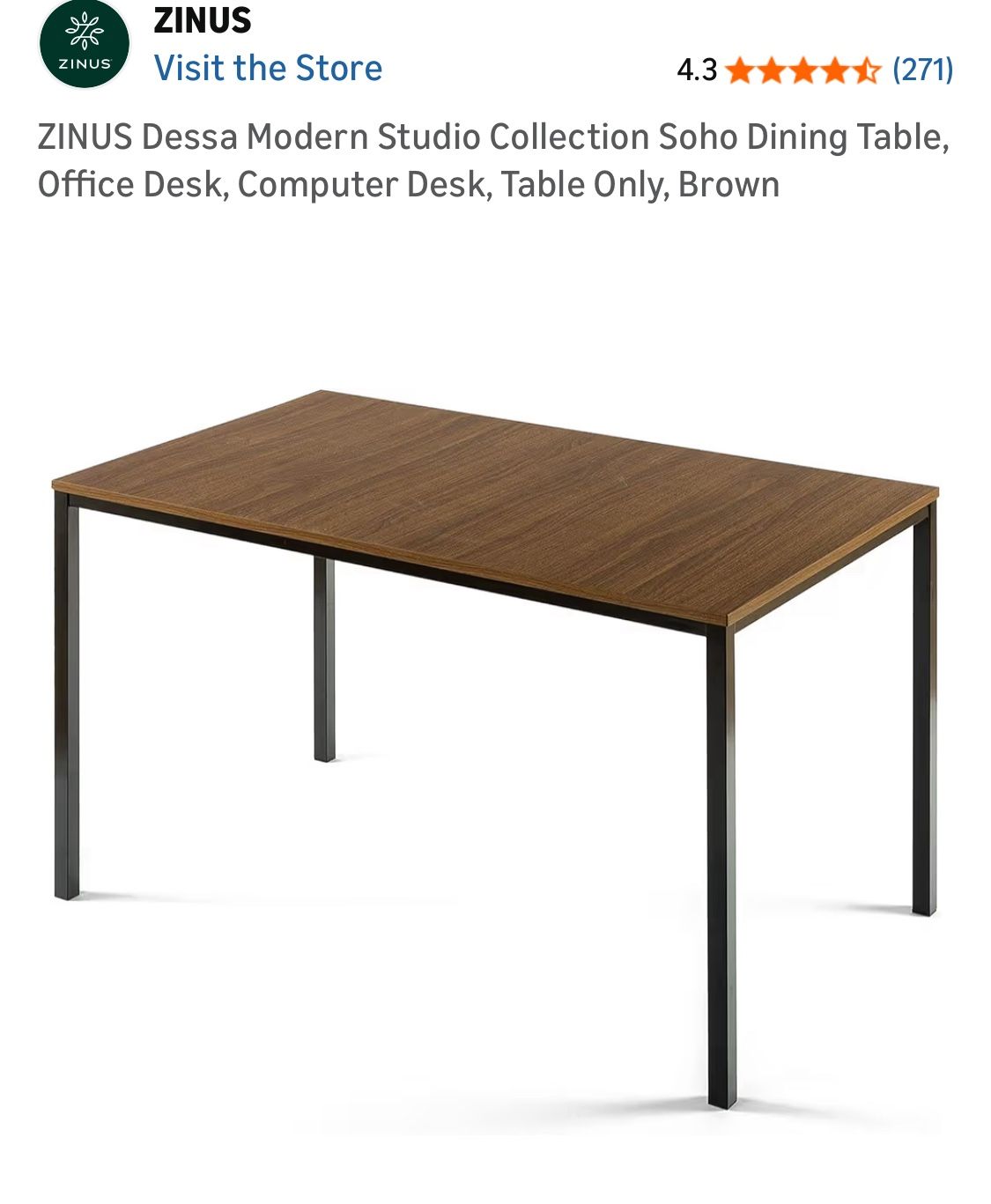 Zinus “Soho” Dining Table / Office Desk