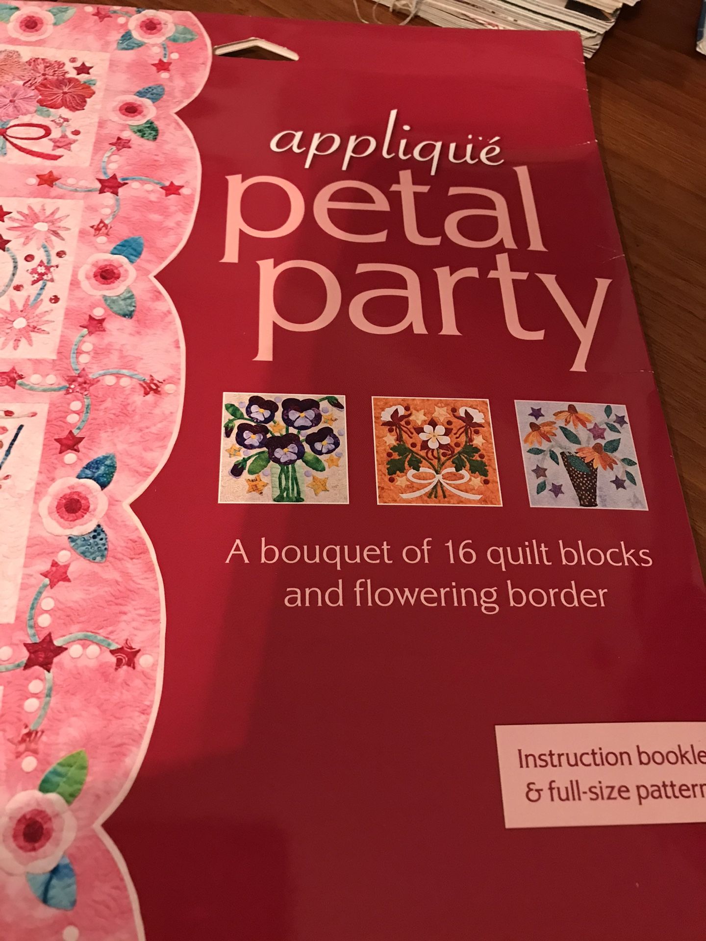 Appliqué petal party book