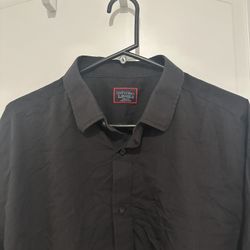 Men’s UNTUCKit Black Button Long Sleeve Shirt Size XXL Cotton