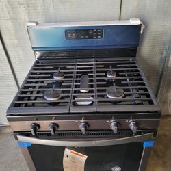New Whirlpool 30" Wide Apartment Size 5 Burner Gas Stove Range Estufa