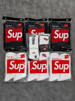 Supreme x Hanes Cushion Crew Socks 4-Pack