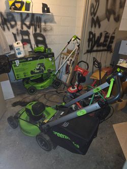 Greenworks 60v mower and 80v mower.both for 325