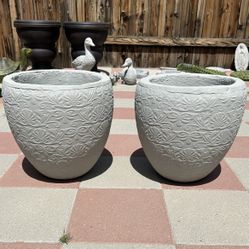 New Flower Pots Made Out Of Cement Perfect Gift 