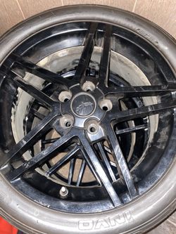 Black Star Corvette Wheels With Brand New Nitto 19inch Tires And Racing Slicks 