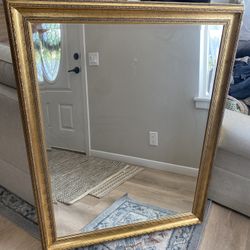 Vintage Golden Wall Mirror 