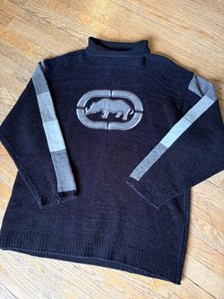 Ecko Unltd 2000s Big Rhino Mock Neck Knit Sweater