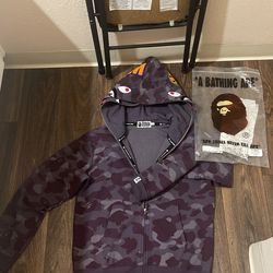 Bape Hoodie “A Bathing Ape” Double Hoodie With The Original Bag 
