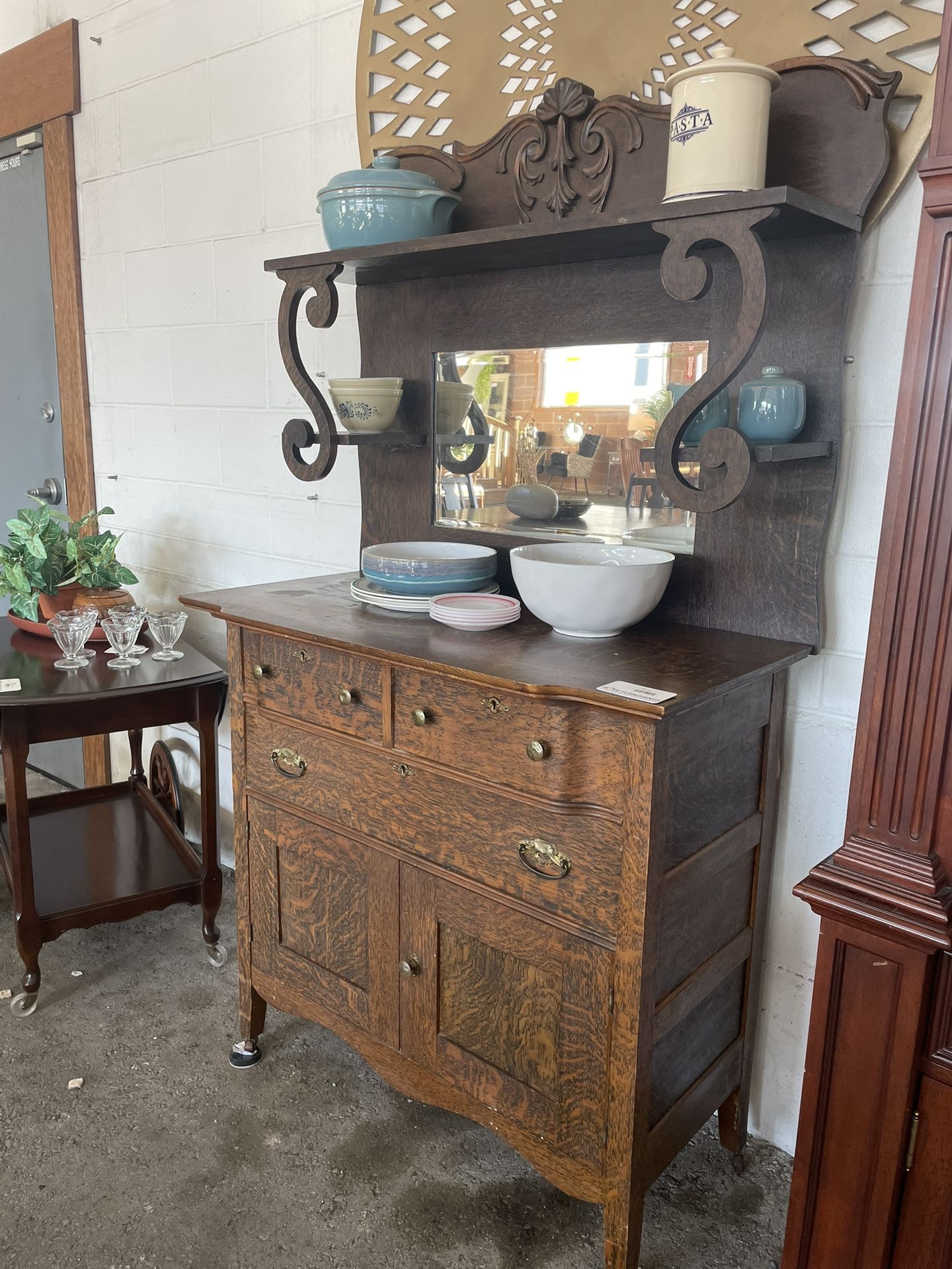 Sideboard Storage In Tiger Oak