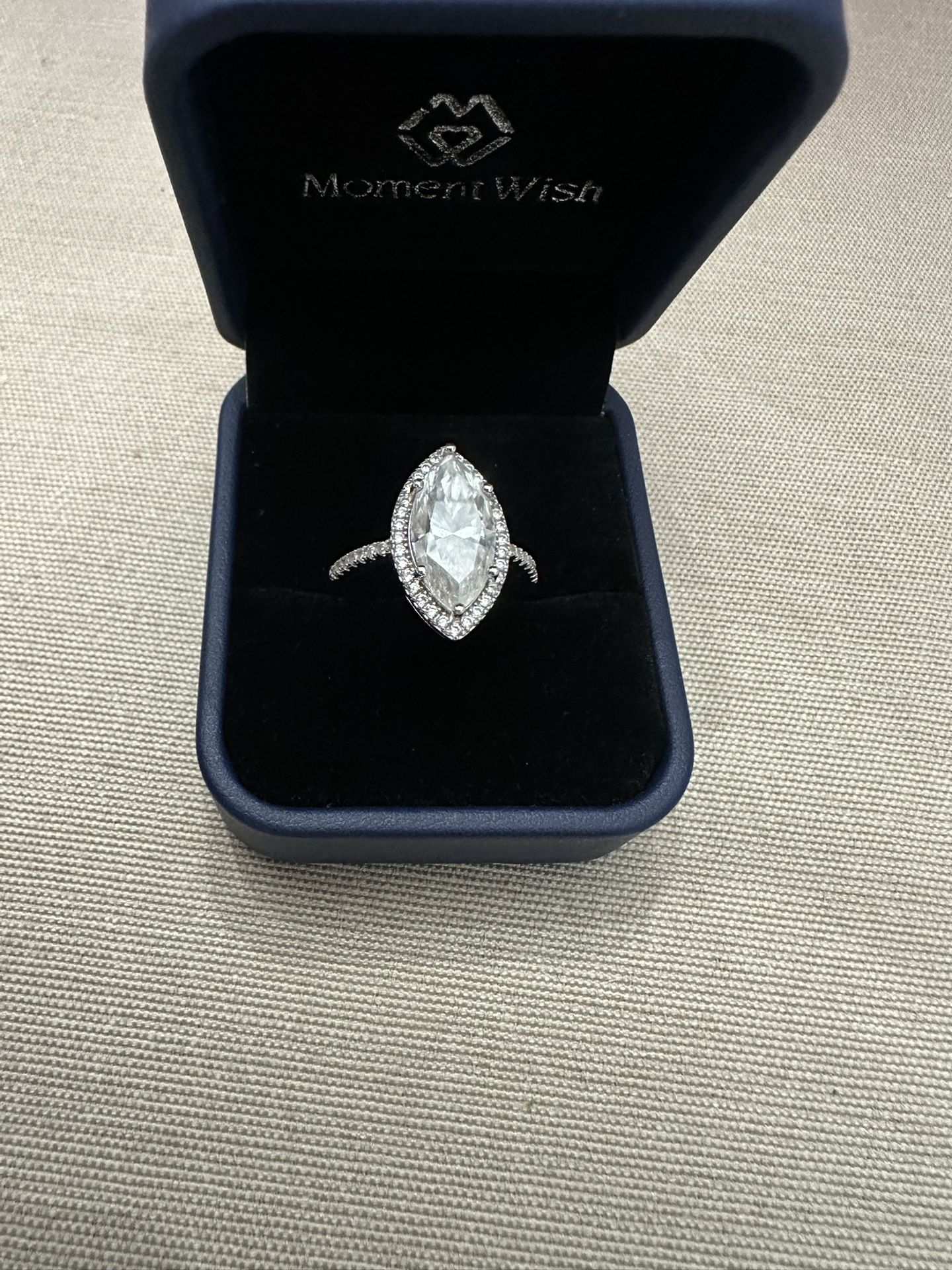 Size 8 Moissante 5 CT 16mm Marquise Cut